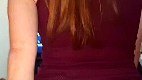 cute emo redhead slut spreads panties intriguing bareback ride