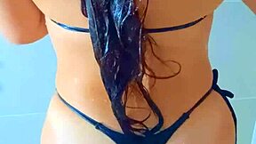 shower fun with this hot tanned latina babe feels amazing