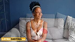 innocent latina teen chokes on audition director's massive throbbing cock so desperately