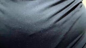 Gym slut fingering ass with plug in public