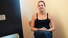 Raven Grey Blindfolded for BDSM Facefuck Casting