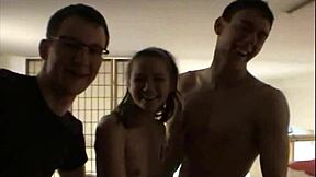 flora sucks bitter mike off in dorm bedroom homemade clip