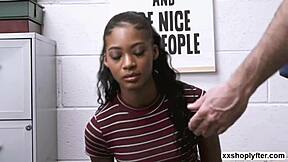 Isla Moon Bent Over Office Desk for LP Officer's Monster Cock Pound