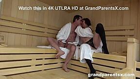 grandpa hesitates picking who to start with in this wild family foursome fun