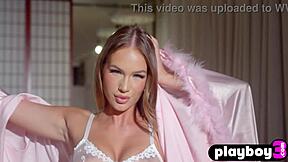 WHOA, Big Tits Blondie Sky Bri Strips Hot Lingerie for Wild Passion Tease!