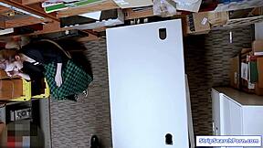 Officer strips and fucks petite teen shoplifter hard! 👮🍑💦 Stripsearchporn.com