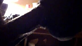 ebony teen spits sloppy on black cock for facial