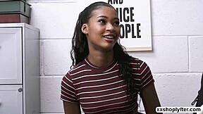 Isla Moon Bent Over Office Desk for LP Officer's Monster Cock Pound