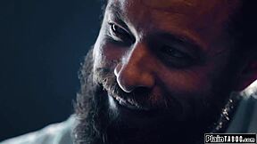 Cheating husband fucks waitress as wife joins wild threesome pounding