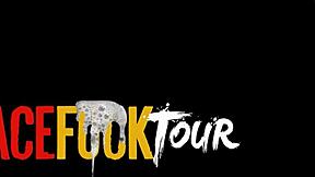 See petite Colombian teen gag on big white cock deepthroat