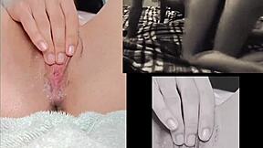 Petite Babe Masturbates Watching Hot Lesbians