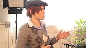 ebony babe, ready for lesbian licks and dildo fun with us photographers?