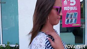 barely legal 18+ teen bent over doggy pov hardcore pussy fuck you won't believe!