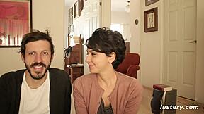 petite girl rides huge cock in super passionate homemade cowgirl fucking