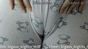 Does this fat Colombian milf's big puffy cameltoe pussy make you throb?