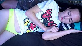 😏 sneaky stepbro sneaks in and pounds blue-eyed stepsis bareback tight pussy! 🔥