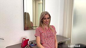 petite blondie nesty sneaks guy into hotel for wet suck and fuck