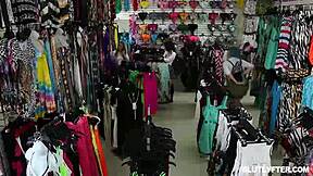 megan sage slinks in shop for hardcore teen blowjob on small tits babe