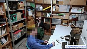 Officer strips and fucks petite teen shoplifter hard! 👮🍑💦 Stripsearchporn.com