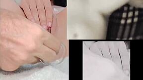 Petite Babe Masturbates Watching Hot Lesbians