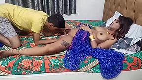 desi ffm threesome 😍 two amateurs fuck skinny boy doggystyle with juicy licks and squirting 💦