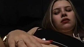 blonde teen's tight pussy squirts wildly first time