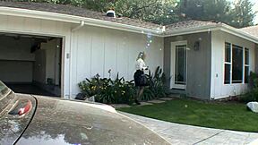 nina hartley fucks college stud's huge cock doggystyle to creampie