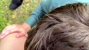 i dominate this cute teen's juicy pussy with outdoor public licking experiment