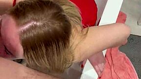 stepmom surprised me post-shower sucked dick then fucked cum tits