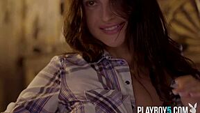 two petite brunettes strip naked for playboy shoot