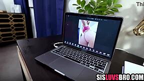 Stepsis gulps my throbbing cock before i slam her tight teen hole