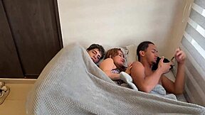 Hijastro Sneaks Into Madrastra's Bed For Secret Raw Pussy Fuck