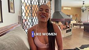 big booty latina casting turns sloppy rimjob deepthroat cum swallow pov on knees