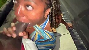 Married trucker slut chokes on my cock in the lot