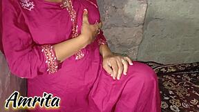 Hot Indian desi sister-in-law seduces stepbrother-in-law for steamy bedroom sex