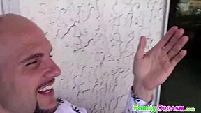 Big bro corrupts bikini stepsis bareback rough pussy fuck on balcony