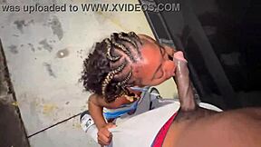 Married trucker slut chokes on my cock in the lot