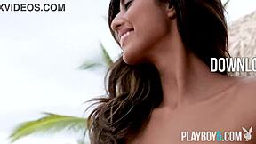 Costa Rica Latina and Latvia Petite Teens Strip Outdoor for Playboy