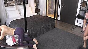 sporty teen babe takes homemade monster cock anal rough