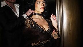 smoking hot brunette ari kytsya strips lingerie seductively 🔥👅