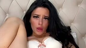 Slutty American student fingers pussy desperately