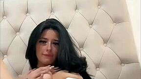 Slutty American student fingers pussy desperately