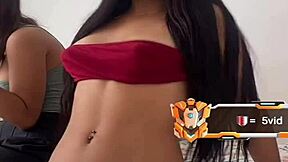 morenita colombiana shows off her petite teen tits casually