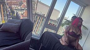 Surprise! My Ebony Masseuse Worships My Big Black Cock!