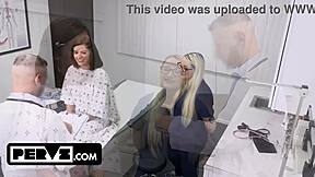 Naughty teen dharma rides doc's fat cock--cures my ache!