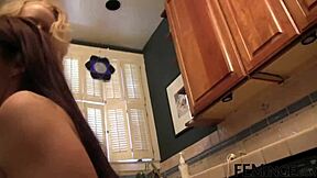 Busty lesbians finger and lick wet pussies wildly!