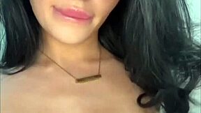 Slutty American student fingers pussy desperately