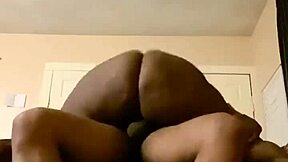 Big Booty Ebony Cowgirl Rides Massive Cock Wildly