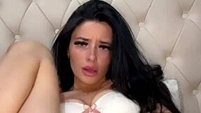 Slutty American student fingers pussy desperately