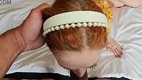 😩 petite redhead scarlet skies blows bbc to pay dorm rent! 🍆💦